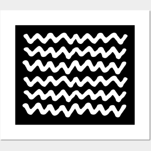 waves geometric design Posters and Art